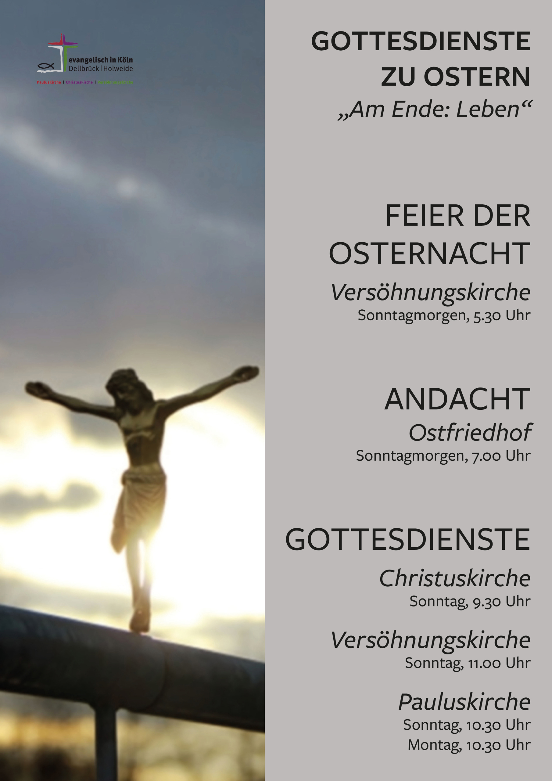 Read more about the article Gottesdienste zu Ostern