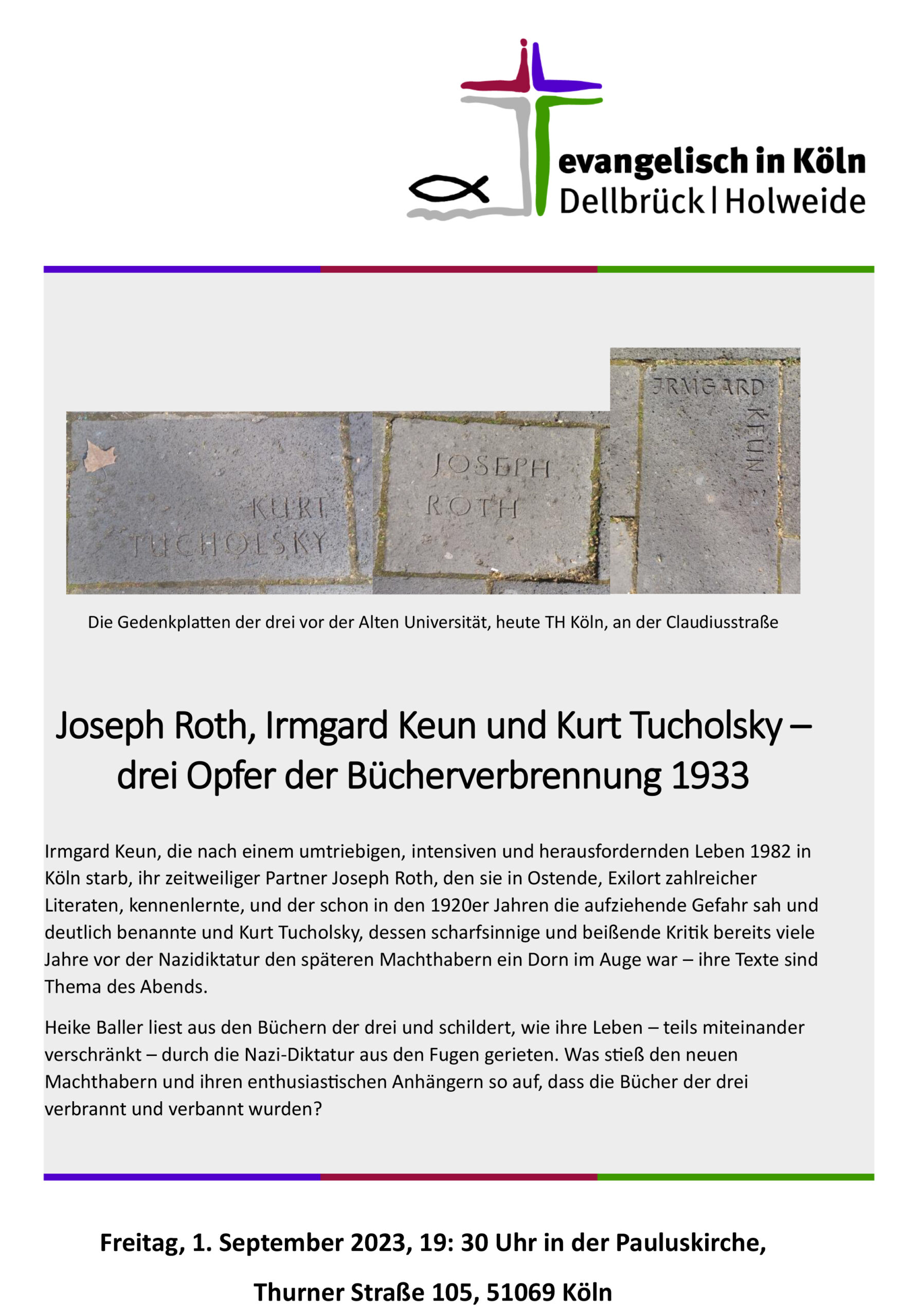 Read more about the article Joseph Roth, Irmgard Keun und Kurt Tucholsky – drei Opfer der Bücherverbrennung 1933