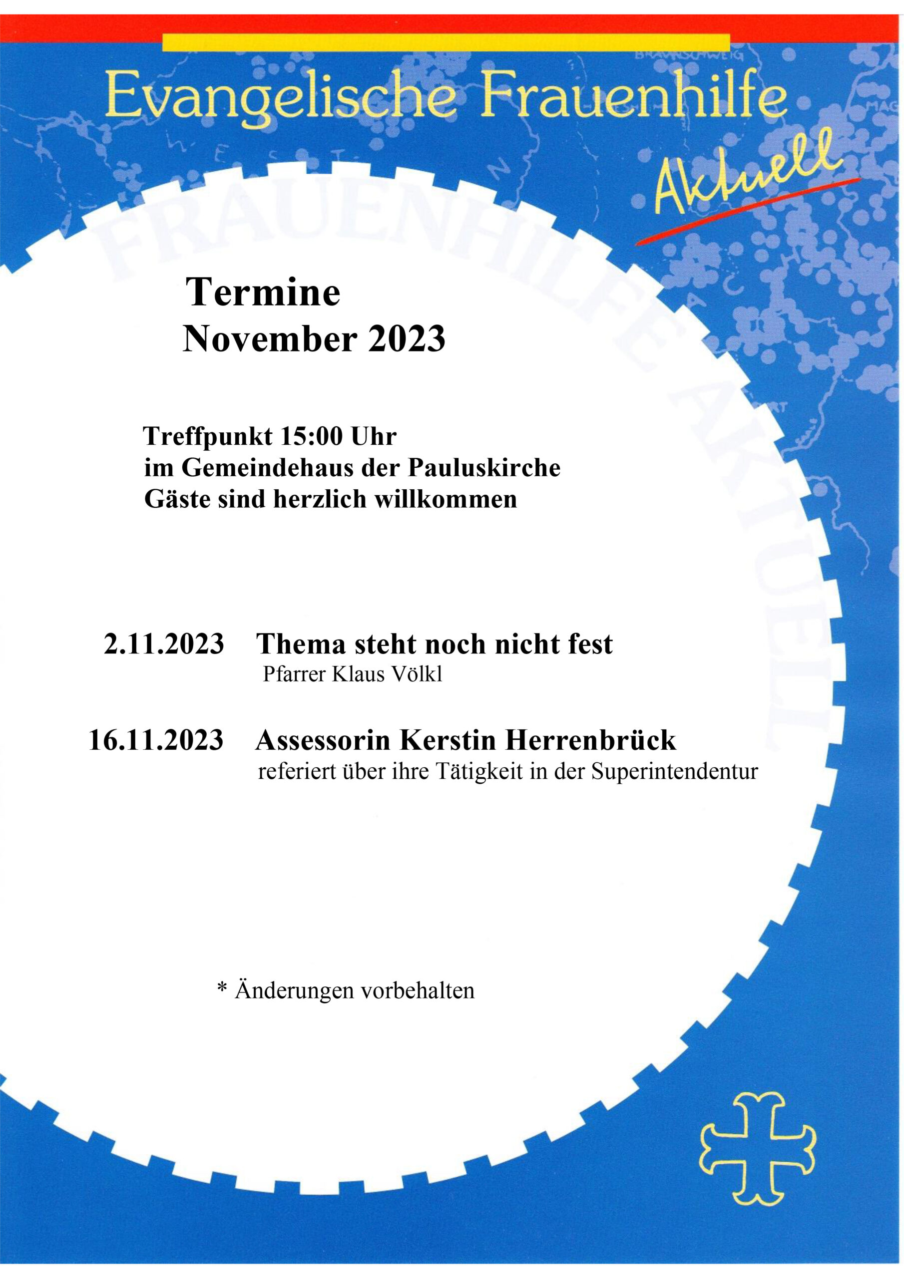 Frauenhilfe im November 2023