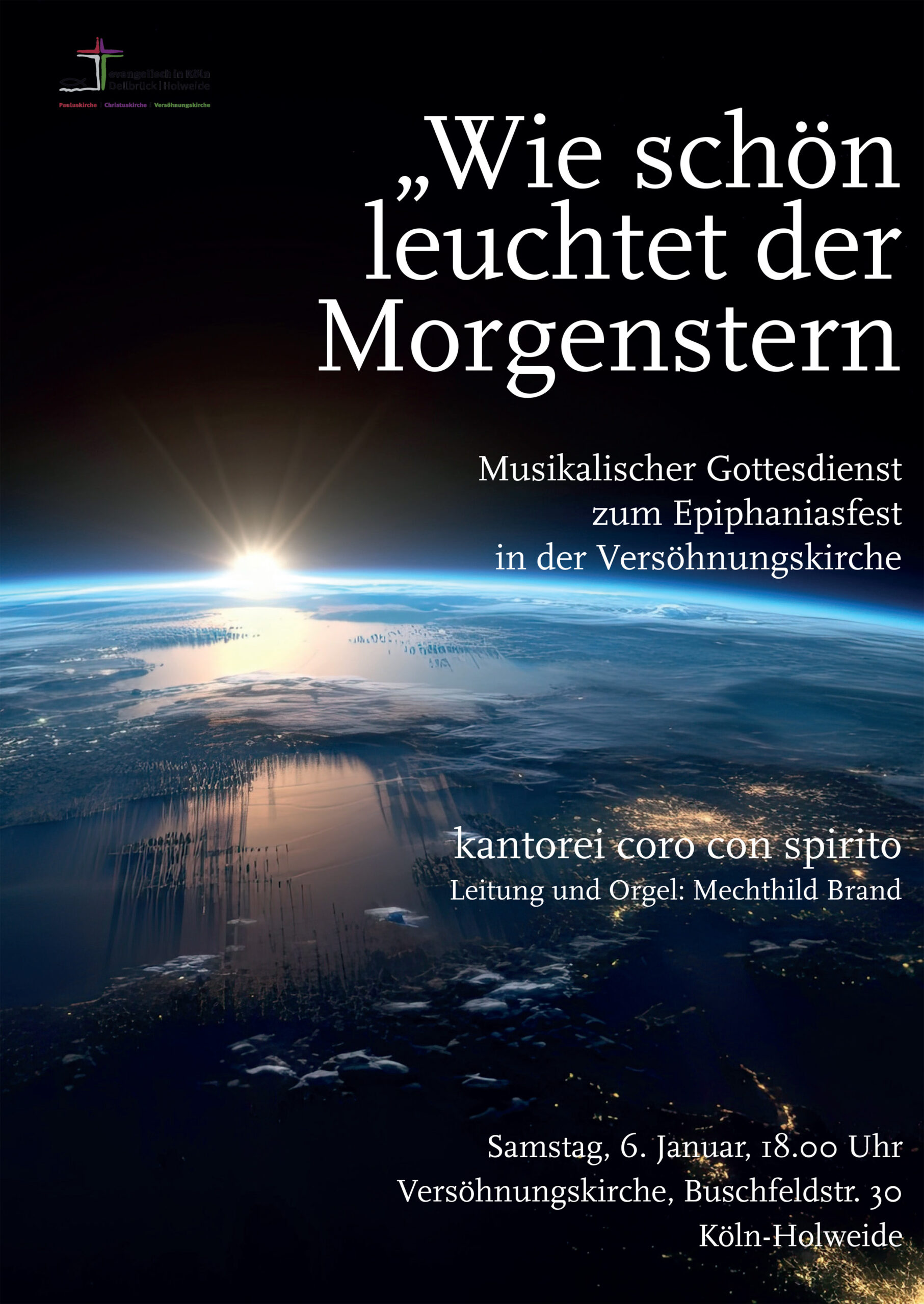 Read more about the article Musikalischer Gottesdienst zum Epiphaniasfest in der Versöhnungskirche