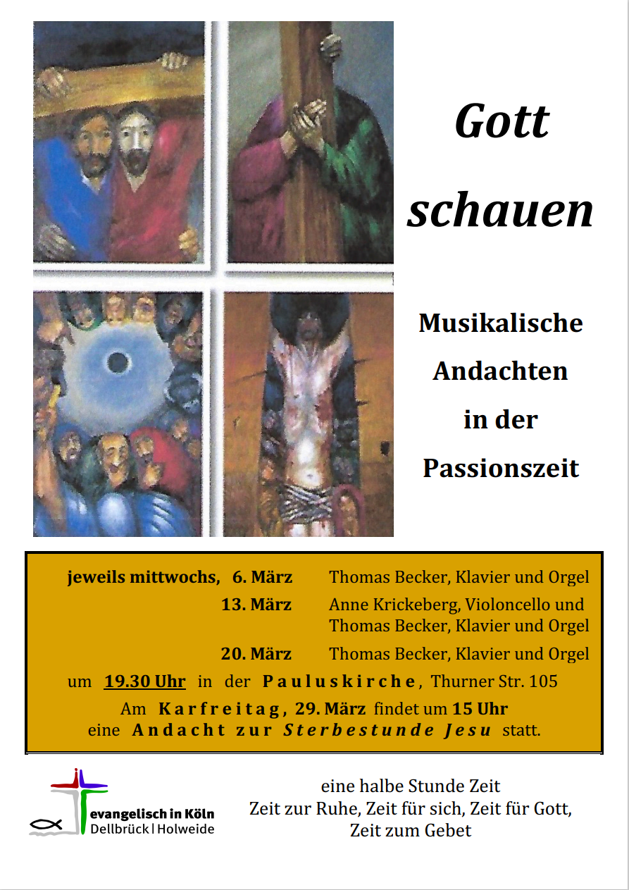 Read more about the article Passionsandachten mit Musik in der Pauluskirche