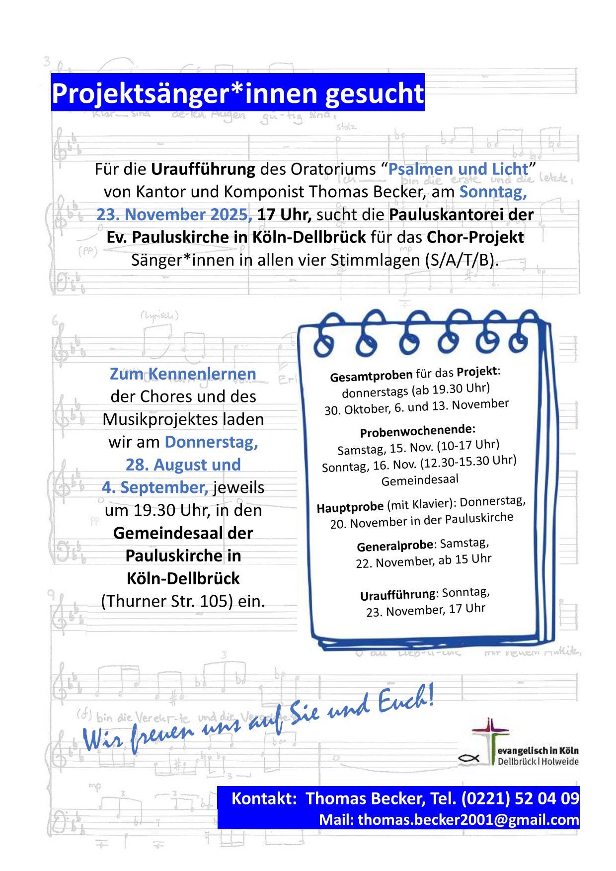 Du betrachtest gerade Projektsänger*innen gesucht