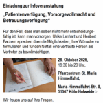 Patientenverfügung, Vorsorgevollmacht und Betreuungsverfügung