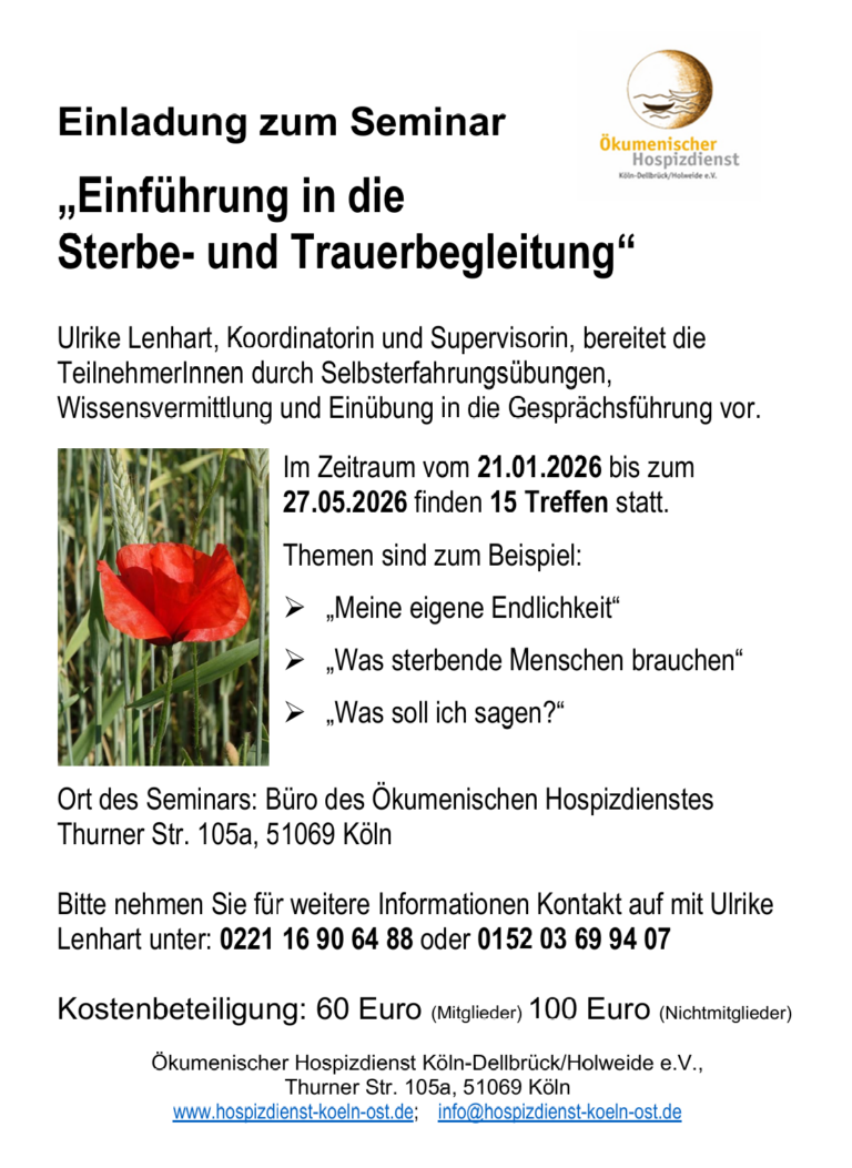 Einführung in die Sterbe- und Trauerbegleitung