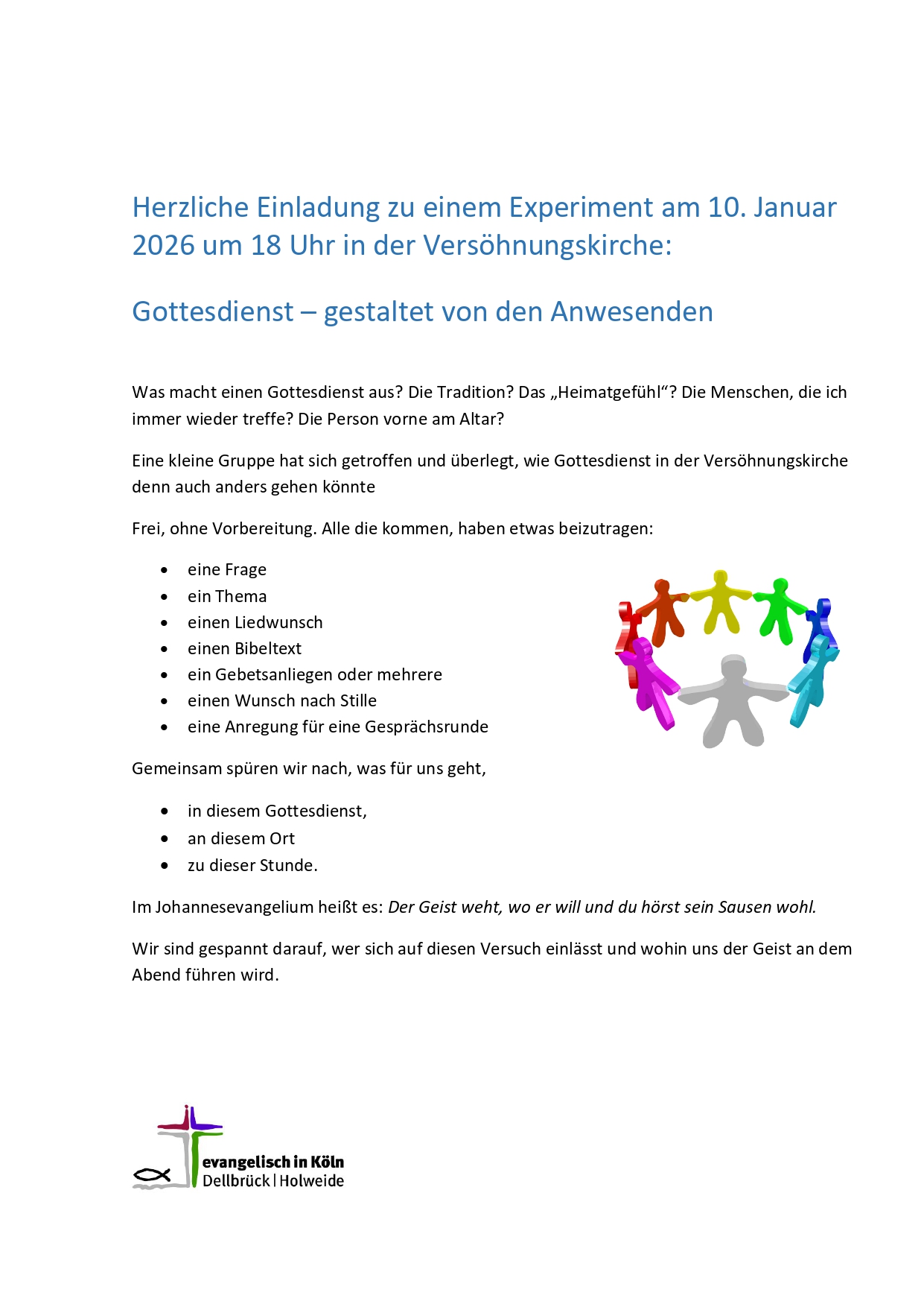 Du betrachtest gerade Ein Gottesdienst aus dem Augenblick