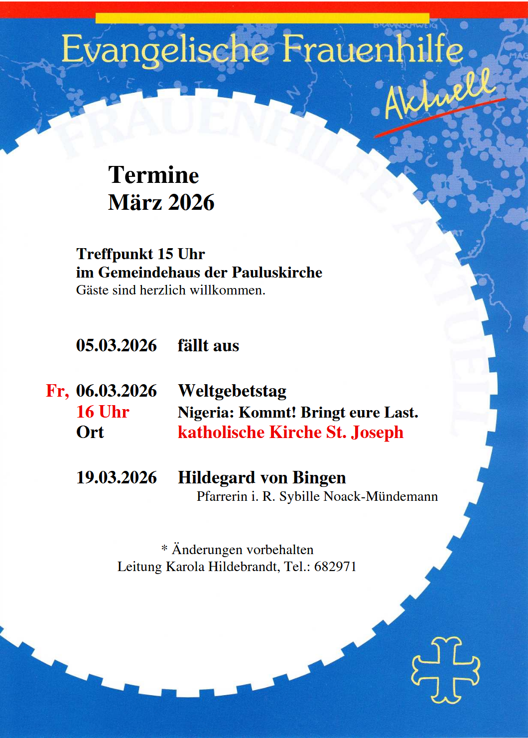 Mehr über den Artikel erfahren Frauenhilfe März 2026