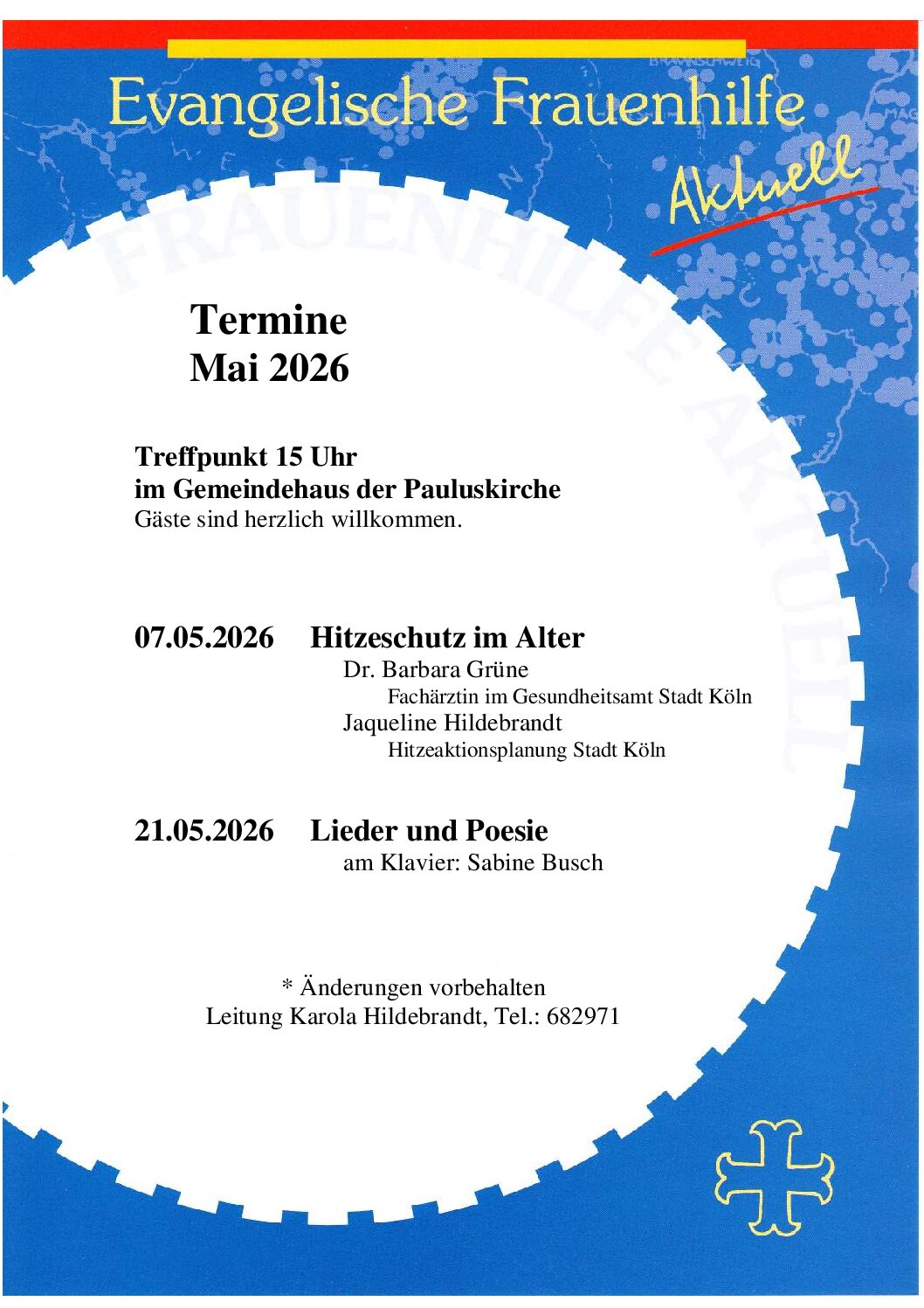 Du betrachtest gerade Evangelische Frauenhilfe Aktuell